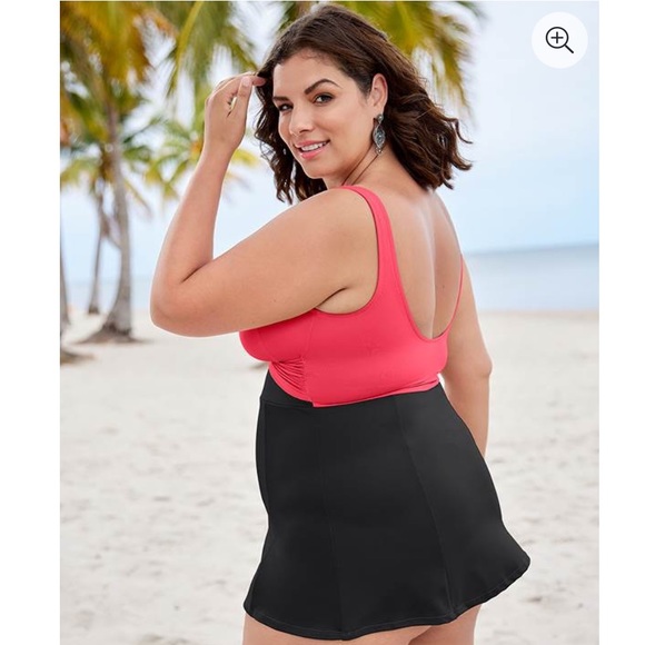 Venus Plus size Caress Swimdress NWT 22, gathered wrap detailing at bust - Picture 2 of 3